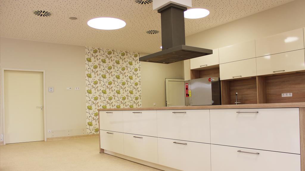 Küche in der modularen Pflegeeinrichtung des Seniorenstift Hösbach