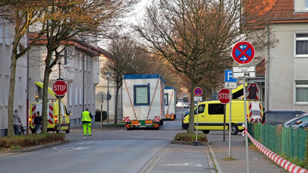 Modulbau Kita Gladbeck Modulverladung Transport