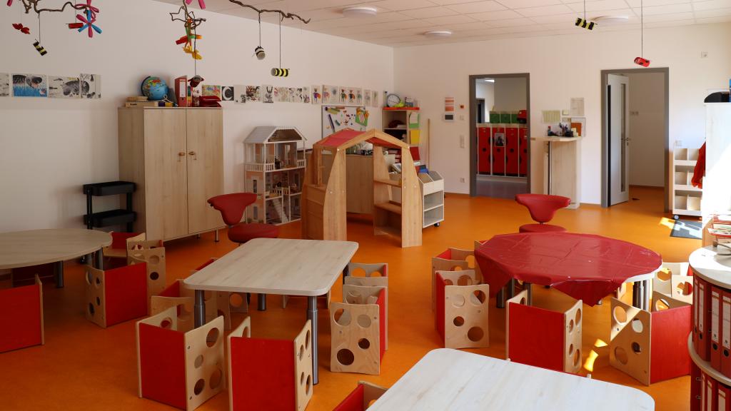 Gruppenraum der Kindertagesstätte Gladbeck in Modulbauweise