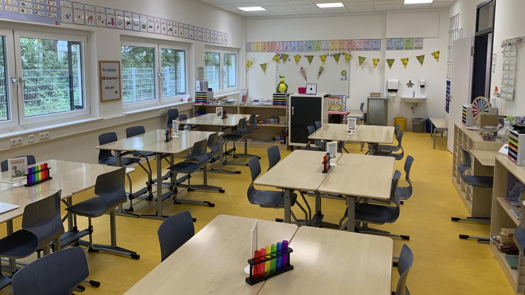 Interimsschule Krefeld Klassenzimmer