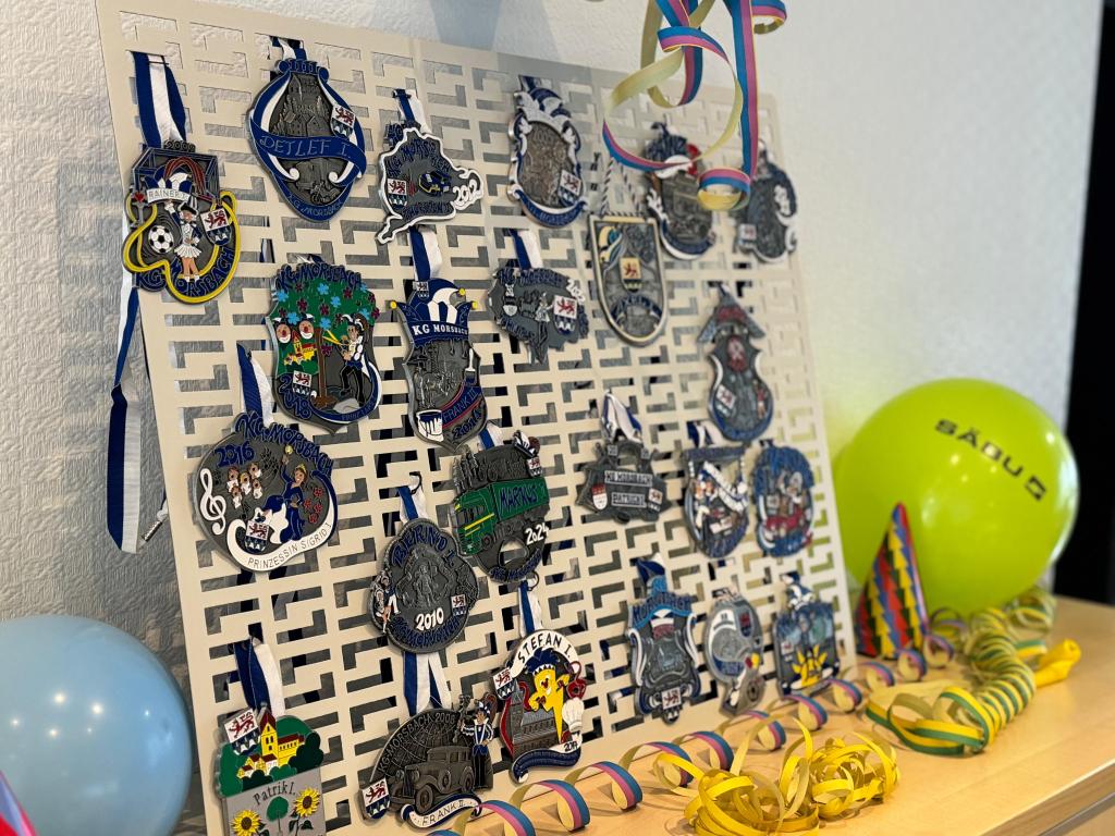 Sammlung der jährlichen Morsbacher Karnevalsorden