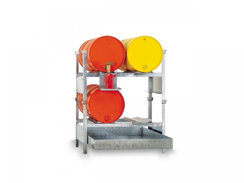 Stapelrahmen-Set für 4 Fässer à 200 l für die liegende Lagerung
