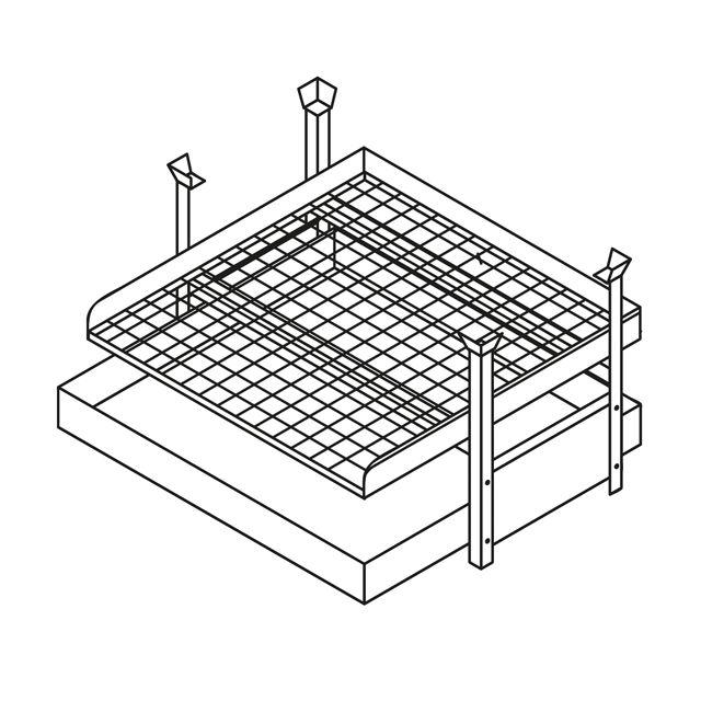 SAFE Stapelrahmen-Set für 1 Ebene Kleingebinde