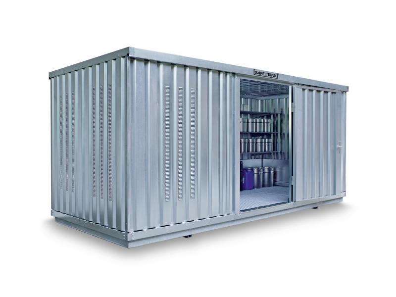 Gefahrstoffcontainer SAFE Tank ST 1700 für KTCs, Fässer und Kleingebinde