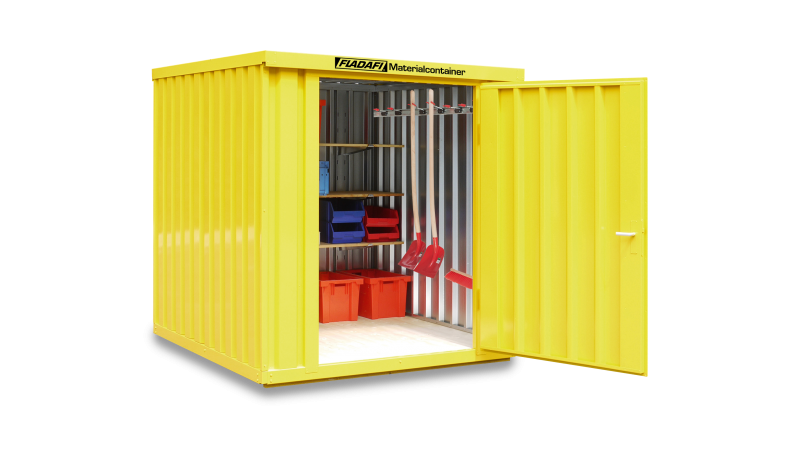 Fladafi Materialcontainer MC 1200 mit Holzfußboden in Gelb