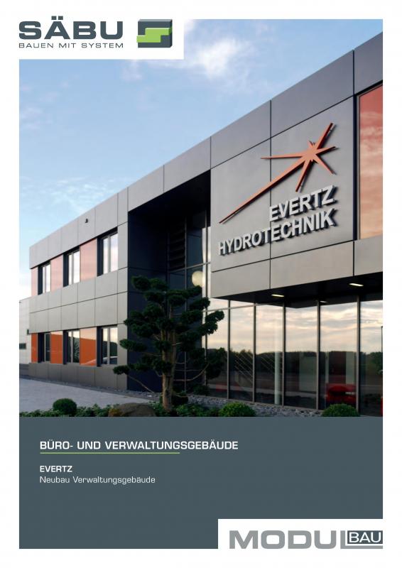 Vorschaubild SÄBU Modulbau Broschüre Bauprojekt Evertz Hydrotechnik